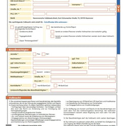 Formulargestaltung (Print) für die Hannoversche Volksbank.direkt