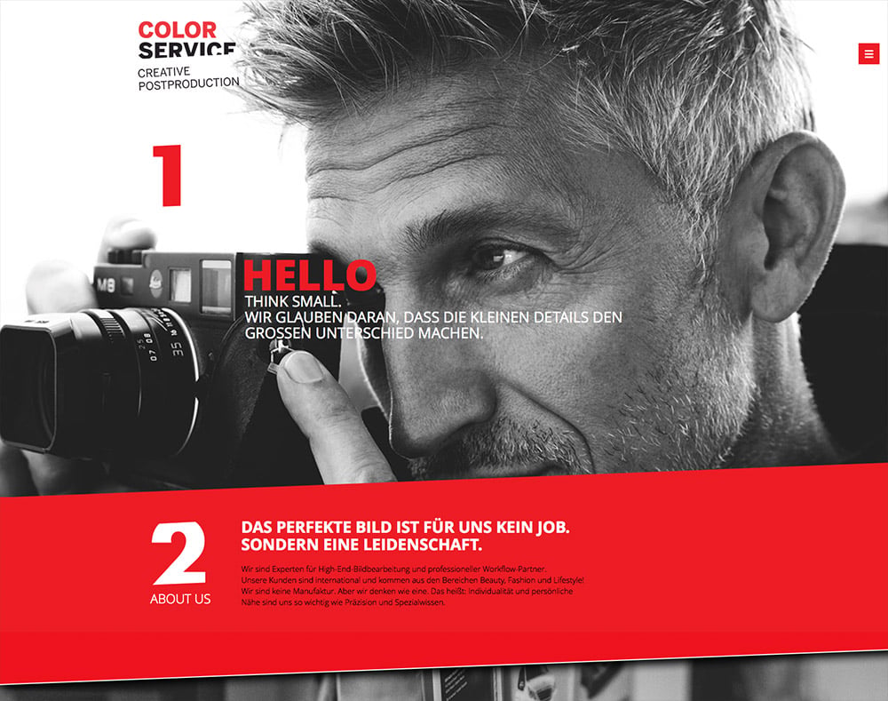 Fullscreen Responsive Onepage-Design