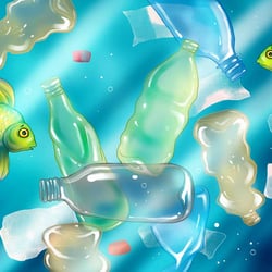 Bilderbuch Illustration über Umweltschutz im Meer