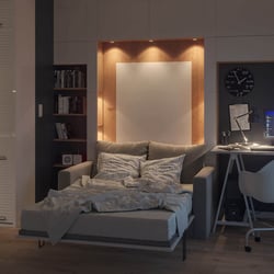 3D-Rendering Einbaubett