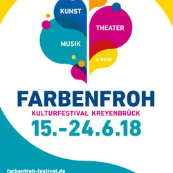 Kulturfestival Farbenfroh Plakat