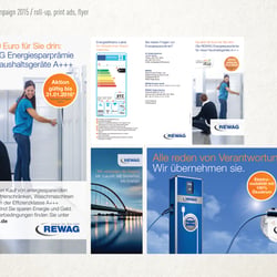 REWAG – Roll-Ups, Broschüre, Anzeige