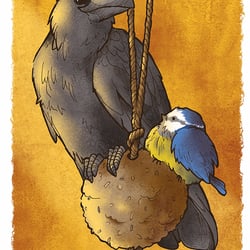 Knödelkumpels – Rabe und Blaumeise