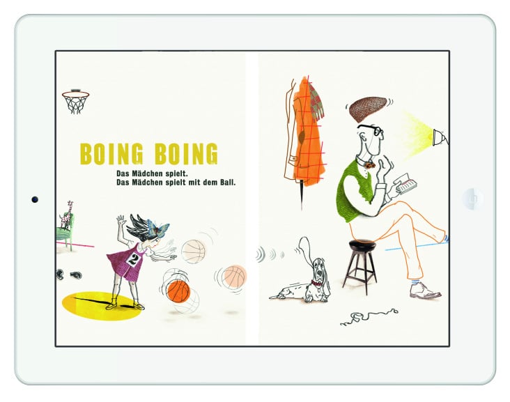 Nachbar liest ein Buch