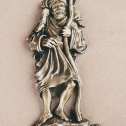 Bronze-Relief des St. Christopherus, Auftragsarbeit ca. 2001