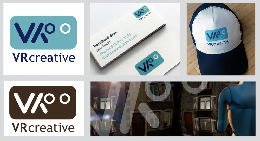 Logoentwicklung, Geschäftsaustattung und Animation für eine Firma im Bereich Virtual Reality