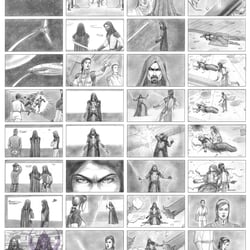 Storyboard detailed, Moodboard schwarzweiß