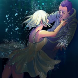 „Undine“ – digitale Illustration  Diese moderne Interpretation der Wassernymphe Undine verbindet Mythos mit zeitgenössischem Se