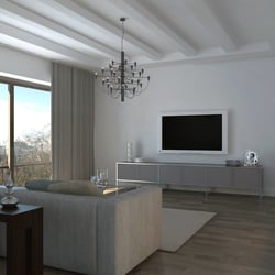 Wohnraum mit Kamin | Stadtvilla ELISABETH | Düsseldorf