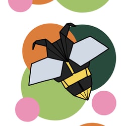 Lesezeichen Origami-Wiese