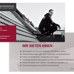 Flyer für einen Dachdecker
