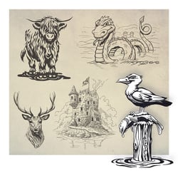 Inktober Special: Scotland – Tusche auf Papier