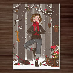 Weihnachten 2020 mit Lily Lux Postkarte