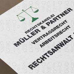 Logo für Rechtsanwalt, Rechtskanzlei, Kanzlei erstellen | Layout gestalten