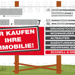 Bauschild / Bautafel für Baustelle | Layout gestalten