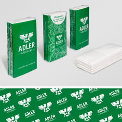 Taschentuch-Verpackung und Logo-Rapport