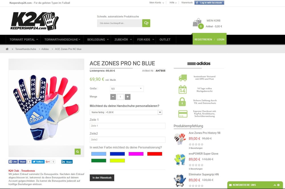 Keepershop – Screenshot