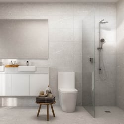 3D-Visualisierung von Badezimmer und Dusche