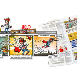 Cartoon für die Stadtillustrierte „Isenburger
