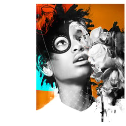 Editorial fashion collage, mixed media, 2016.