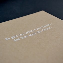 Hochzeits-Papeterie | Kraftpapier | Zitat