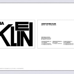 Agentur Nina Klein, Visitenkarte
