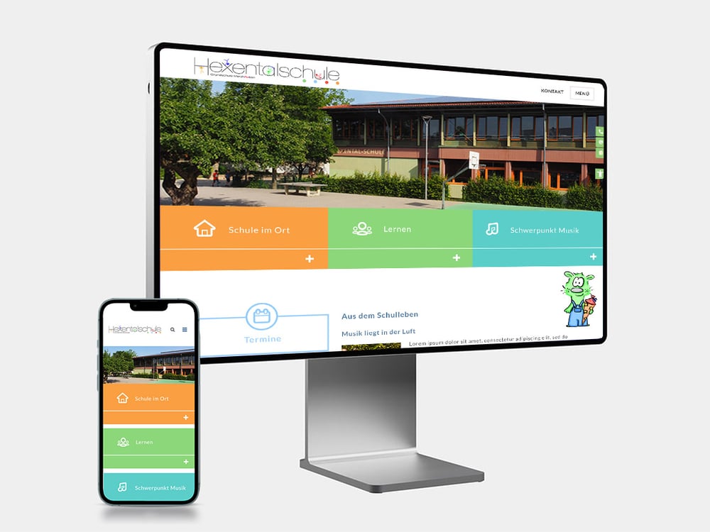 Interface-Design Schulwebseite
