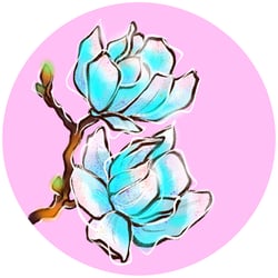 Tischfolierung: Blume #1