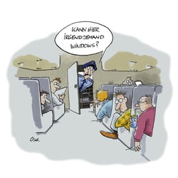 Cartoon für Kundenmagazin