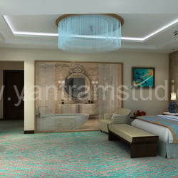 3D Interior cgi-Design für Hotelzimmer