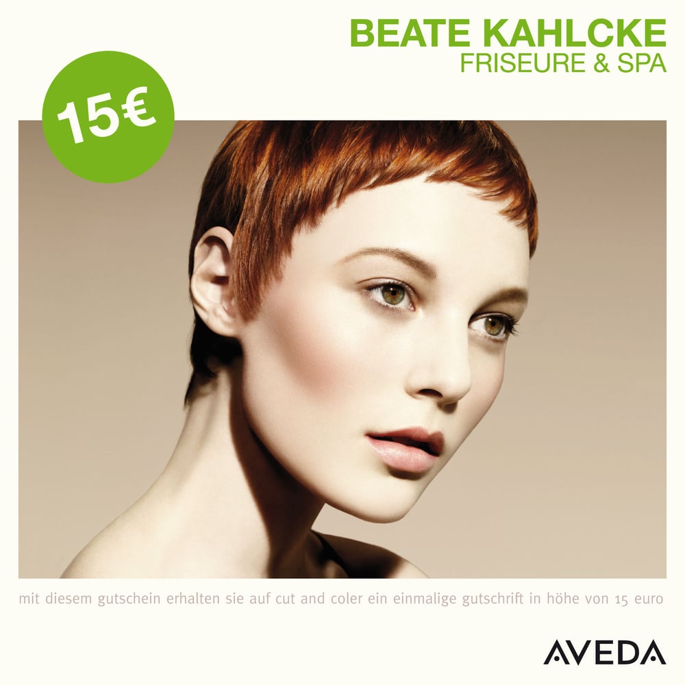 Aveda-Flyer vorn