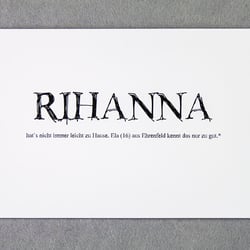 Postkarte Rihanna