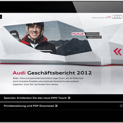 Audi Anual Report 2012 // ipad / mobile devices / web