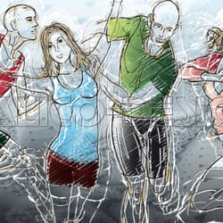 Sport Figurinen-Sketch