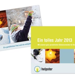 helpster // Konzept und Design Tischkalender, Weihnachtskarte