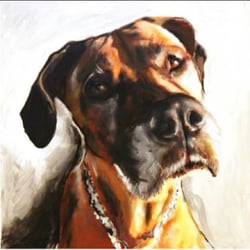 Acryl, Pastellkreide auf Leinwand   „Duke“
