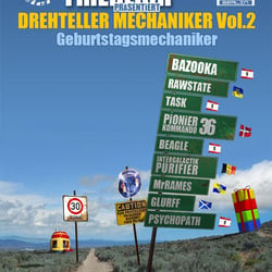 Flash Fingarz & Friedlich Feiern präsentiert Drehteller Mechaniker 2 – FlyerFront – 12 06 2009