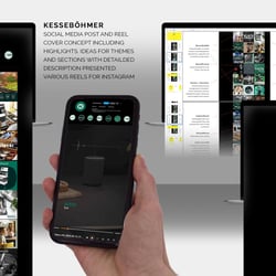 Social Media Branding, Post Reel Company Page look