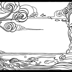 „Flut“ Fineliner auf Zeichenpapier