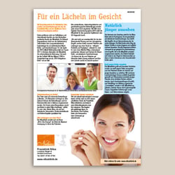 Redaktionelle Anzeige für die Tageszeitung