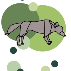 Lesezeichen Origami-Wald