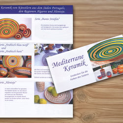 DIN Lang-Folder für ein Keramikgeschäft