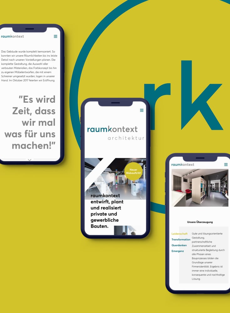 Mobile Website für raumkontext