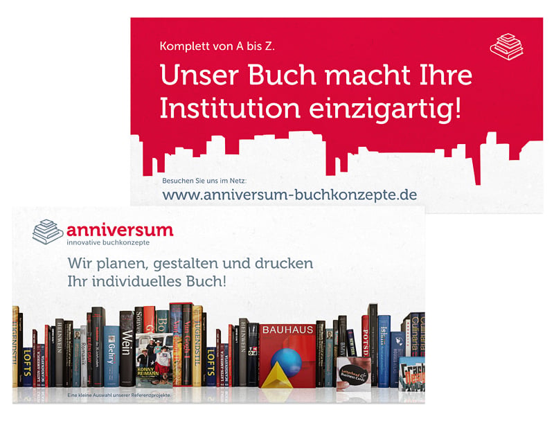 anniversum – Werbemailing, Flyer
