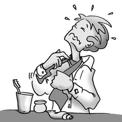 Illustration aus einer „Benimm-Broschüre“ für Azubis