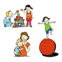 Illustrationen für Flyer Familienzentrum