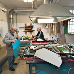 Arbeitsaufnahmen GGFA  Siebdruckwerkstatt