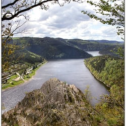 Blick vom Bockfelsen auf den Hohenwartestausee