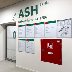 Planung Übersichten Wegeleitsystem Foyer ASH Hochschule Berlin
