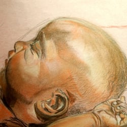 Marlene – pastel on sugarpaper, Life Drawing – Pastellzeichnung